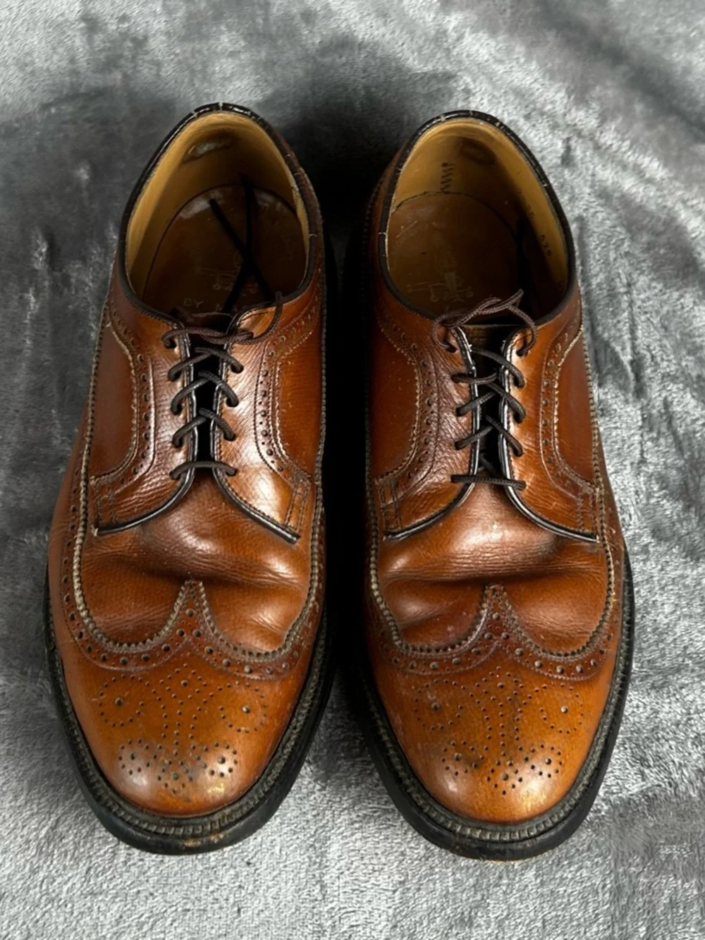 Vintage Mason Executive‎ Imperial Wing Tip Brogue Oxfords Mens 7.5 EEE Brown